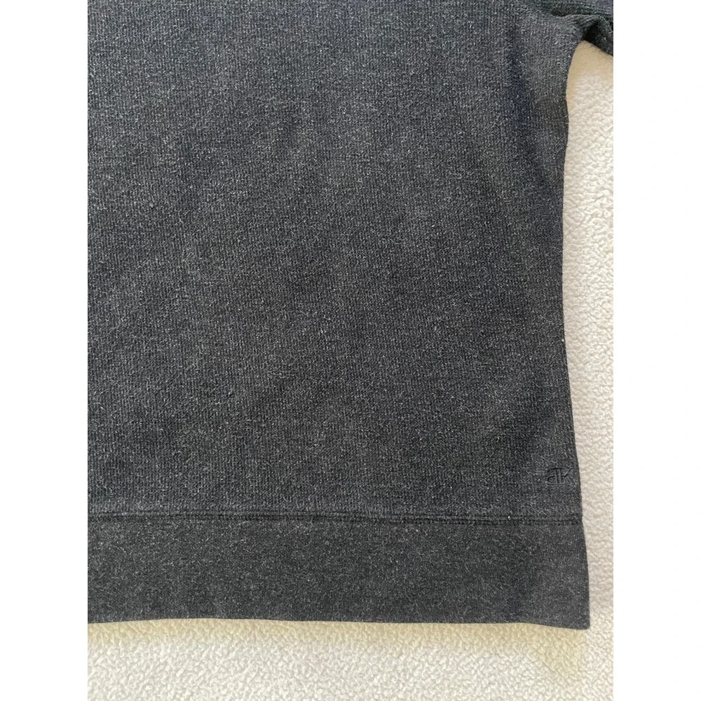 Banana Republic Mens Large Sweater Charcoal Gray Raglan Crewneck Cotton Blend